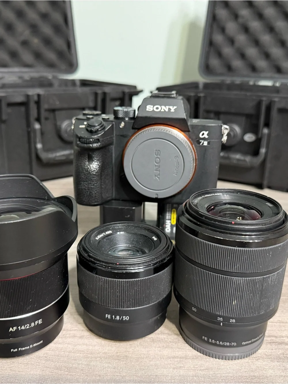 Sony A7 III Full Frame Camera Bundle | 4 Lenses + Cases + Batteries